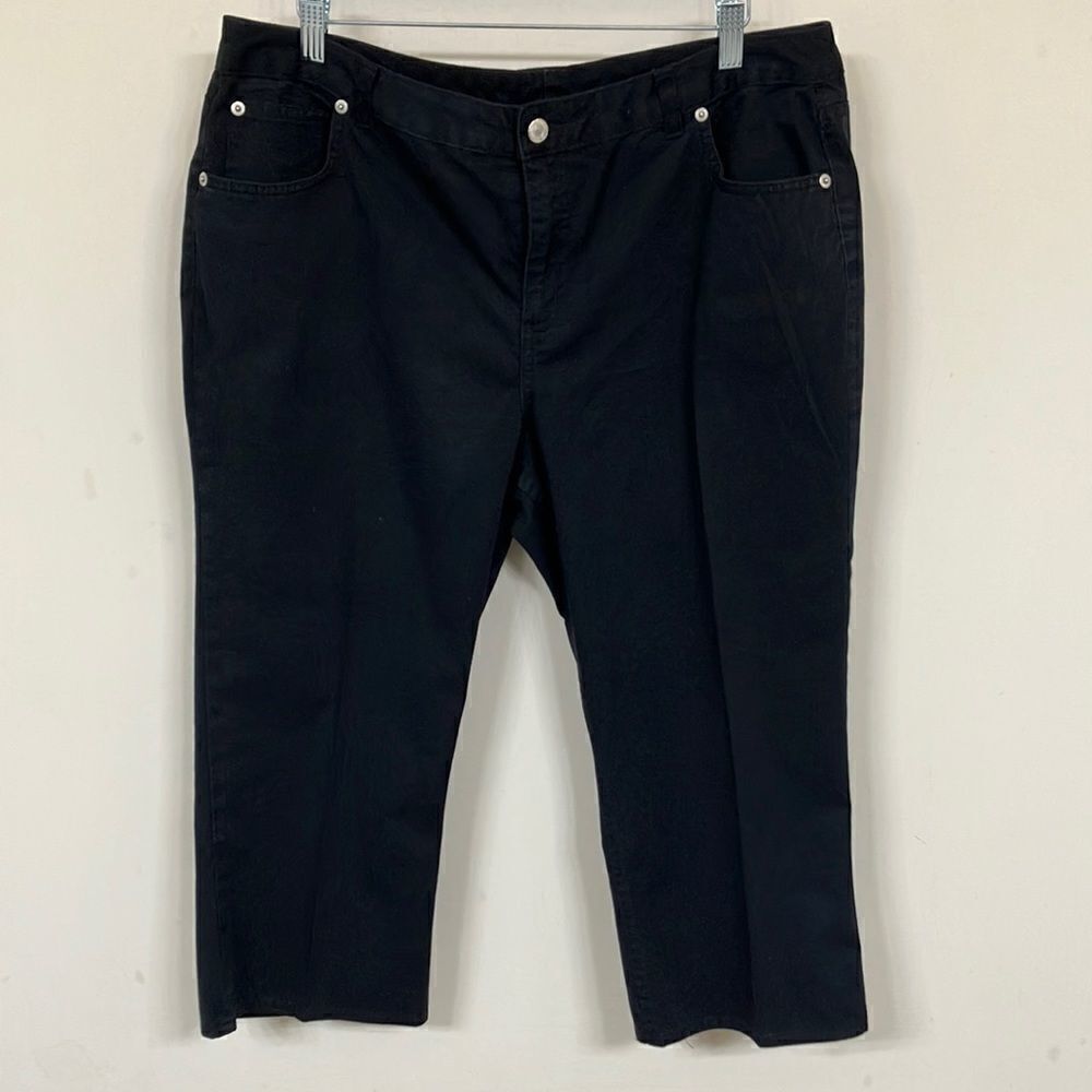 LAND’S END 16P Black High Waisted Bootcut  Jean Pant